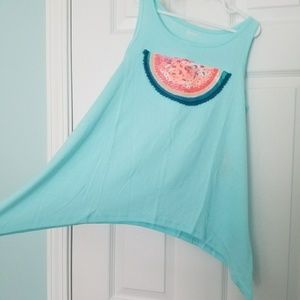 NWT Gymboree Girls SUNNY ADVENTURES Watermelon Tank Top Shirt L 10 12
